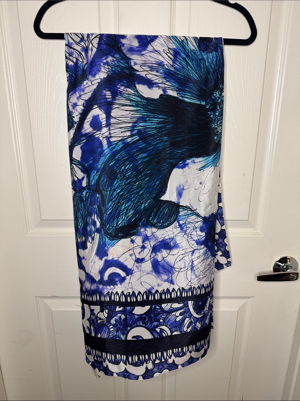 Gotten Blue & Teal Abstract Floral sarong/cover up